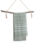 AMARA Hammam Beach Towel, Peshtemal, Made of Cotton - Khaki Green-3