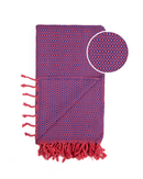 SAMOS Turkish Cotton Scarf Hammam Towel - Fuchsia / Blue-2