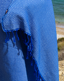 SAMOS Turkish Cotton Scarf Hammam Towel - Blue / Light Blue-1