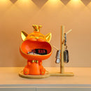 Gato de la Suerte con Corona y Portallaves – Adorno Decorativo para el Hogar