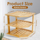 Estante bambú 3 niveles | Organizador de platos para cocina o gabinete