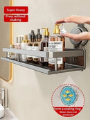 Estante de Baño con Ventosa Sin Taladro de Aluminio Organizador