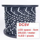 Luces LED WS2811/2812 5V RGBIC | 3PIN cable negro direccionable