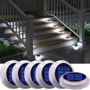 6 luces solares para piso | Azules IP68 anti-5 toneladas