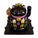 Gato de la suerte solar que saluda | Adorno maneki-neko para oficina