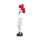 Banksy lanzador de flores | Figura de resina para interior