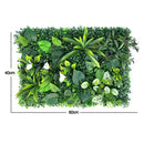 Planta Artificial de 60x40cm, paisaje de pared verde, decoración de jungla para jardín y hogar, plantas falsas, paneles de pared de plástico para césped, decoración de valla de jardín