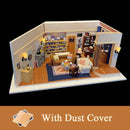 Kit miniatura departamento Mónica | Sujetalibros con luces para estantería