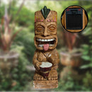 Tótem maya solar | Luz de jardín estilo Tiki Hawái