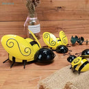 4 abejas de hierro forjado | Adornos colgantes para jardín