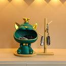 Gato de la Suerte con Corona y Portallaves – Adorno Decorativo para el Hogar