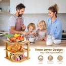 Estante bambú 3 niveles | Organizador de platos para cocina o gabinete