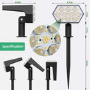 Luces solares 92 LED 2 en 1 | IP67 impermeable para jardín