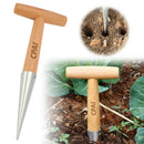 Plantador de plántulas con mango de madera