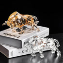 Escultura buey acrílico cristal | Adorno nórdico para escritorio o living
