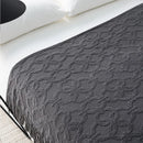 Camino de cama tejido 130x240 | Manta acogedora para sofá y silla