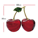 Estatuilla de Cereza de Cristal Decorativa para Hogar y Oficina
