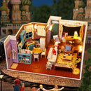 Kit miniatura departamento Mónica | Sujetalibros con luces para estantería
