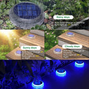 6 luces solares para piso | Azules IP68 anti-5 toneladas