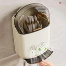 Caja para palillos de pared con tapa abatible, organizador de cubiertos premium con soporte para cucharas, sin necesidad de perforar, fácil limpieza, 1 ud.