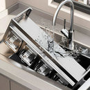 Estante Especiero de Acero Inoxidable para Pared 2 Niveles 4 Compartimentos – Cocina