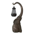 Estatua elefante solar LED | Resina para jardín | Luz cálida