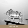 Escultura buey acrílico cristal | Adorno nórdico para escritorio o living