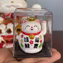 Gato de la suerte solar que saluda | Adorno maneki-neko para oficina