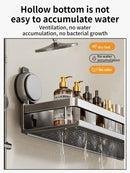 Estante de Baño con Ventosa Sin Taladro de Aluminio Organizador