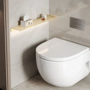 Estante de Baño Acero Inoxidable 304 Blanco Montaje en Pared