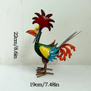 Estatua metal gallo HQ | Adorno miniatura para jardín, granja o patio