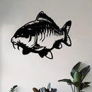 Cuadro Mural Metal Pez Carpa Resistente al Óxido – Deco Interior y Jardín