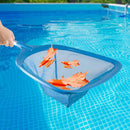 Red de limpieza para piscinas con palo metálico, red de recogida de hojas, herramienta de limpieza para piscinas y estanques de jardín
