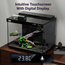 Ultra White Glass Fish Tank Desktop Aquarium Built In Filter Pump LED Oxygen