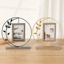 NNETM Classic Round Metal Photo Frame – Gold Decorative Picture Frame