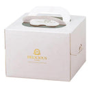 30PCS White Portable Cake Boxes Display Window Packing Case Party with Handle Birthday