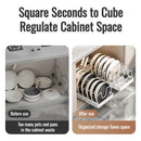 Estante ajustable para ollas | Organizador de cocina para gabinete o encimera